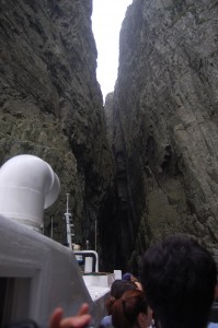 Going in between the cliffs