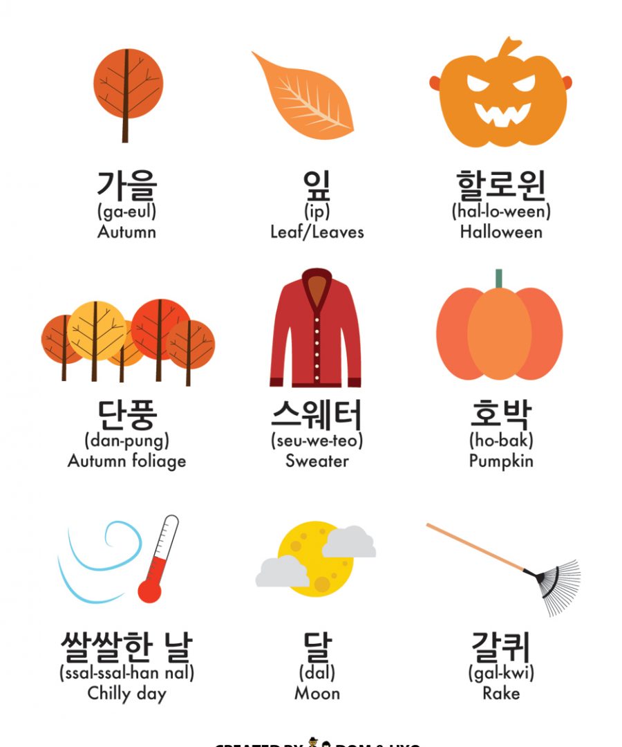 Autumn Vocabulary in Korean