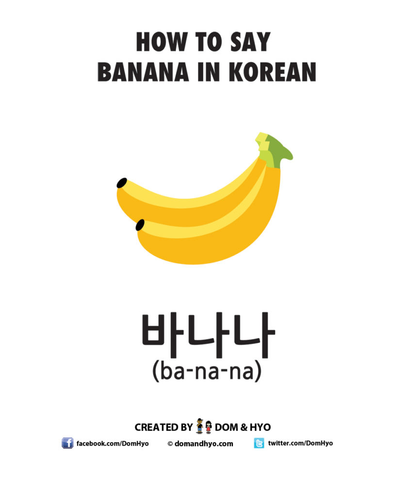 How to Say Banana in Korean