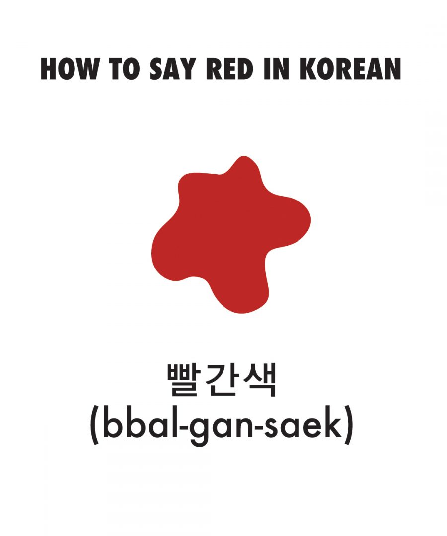 How to say red in Korean