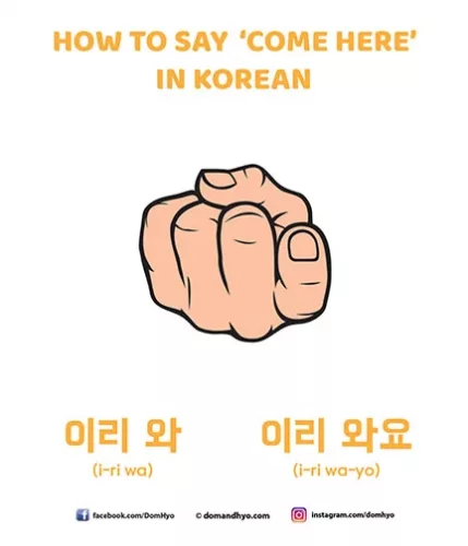 How to say come here in Korean