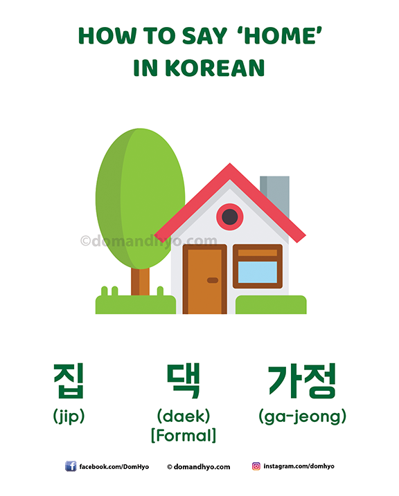 How to say home in Korean