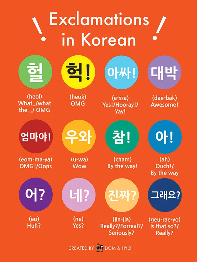 Exclamations in Korean