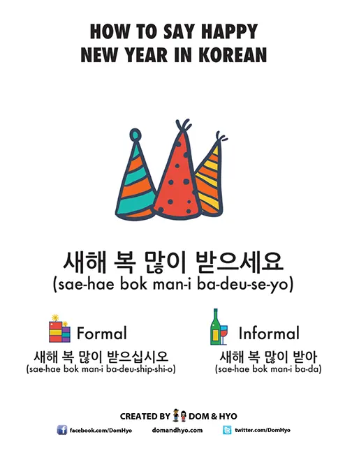 How to say Happy New Year in Korean